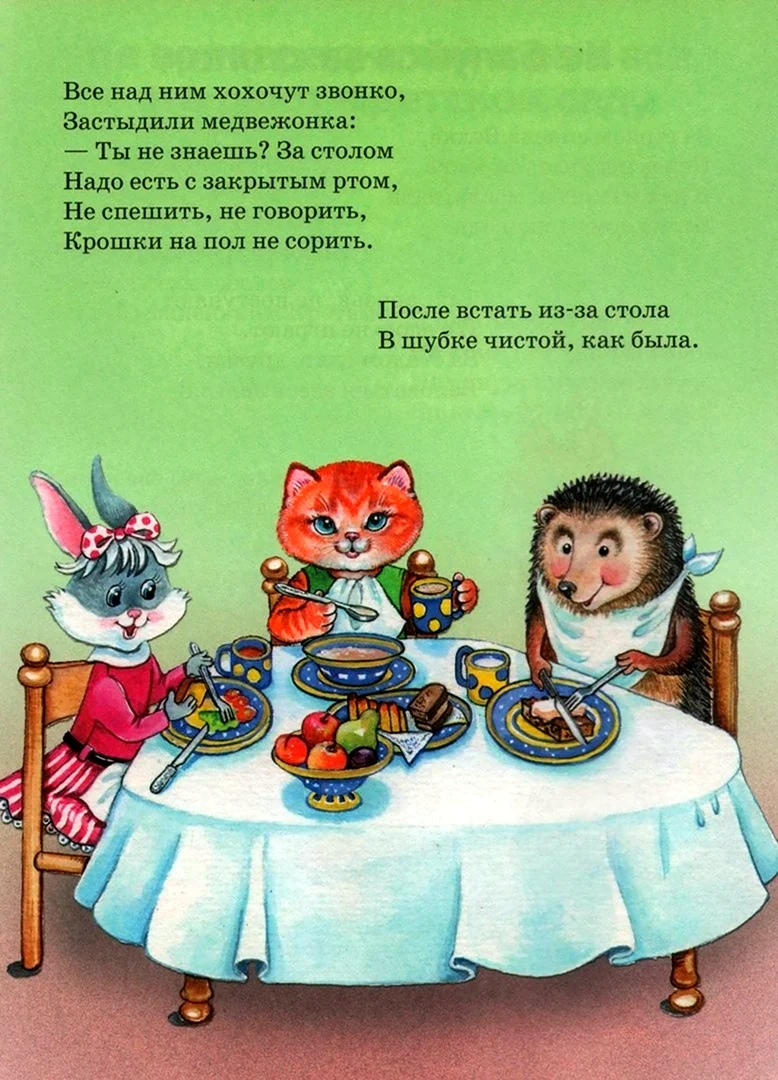 Правила поведения засталом