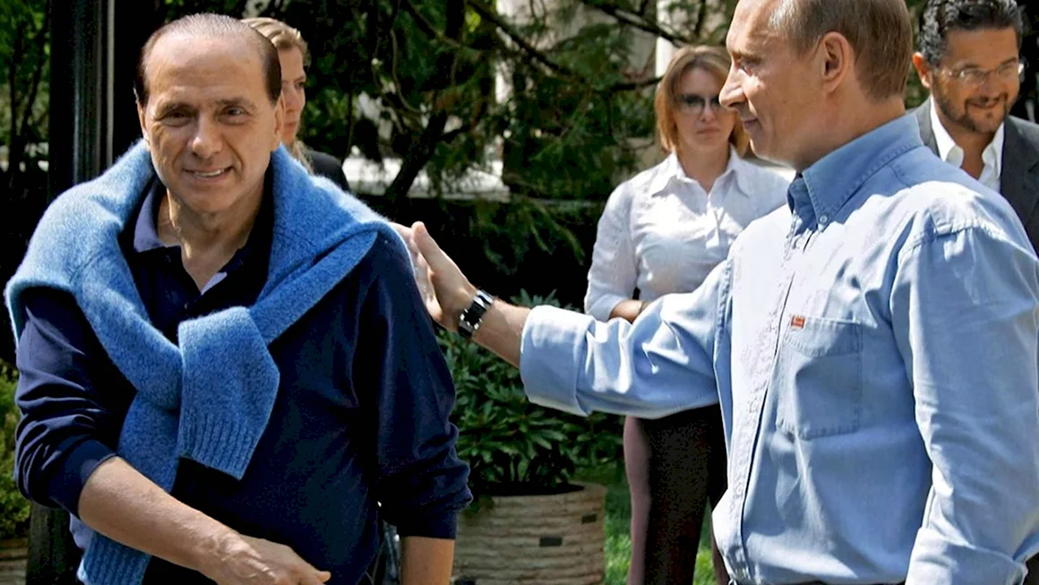 Путин и Берлускони в Сочи