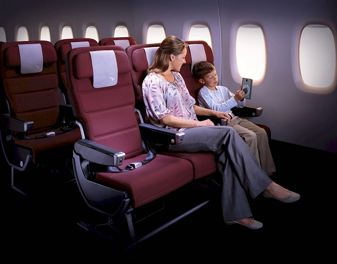 Qantas а380 внутри