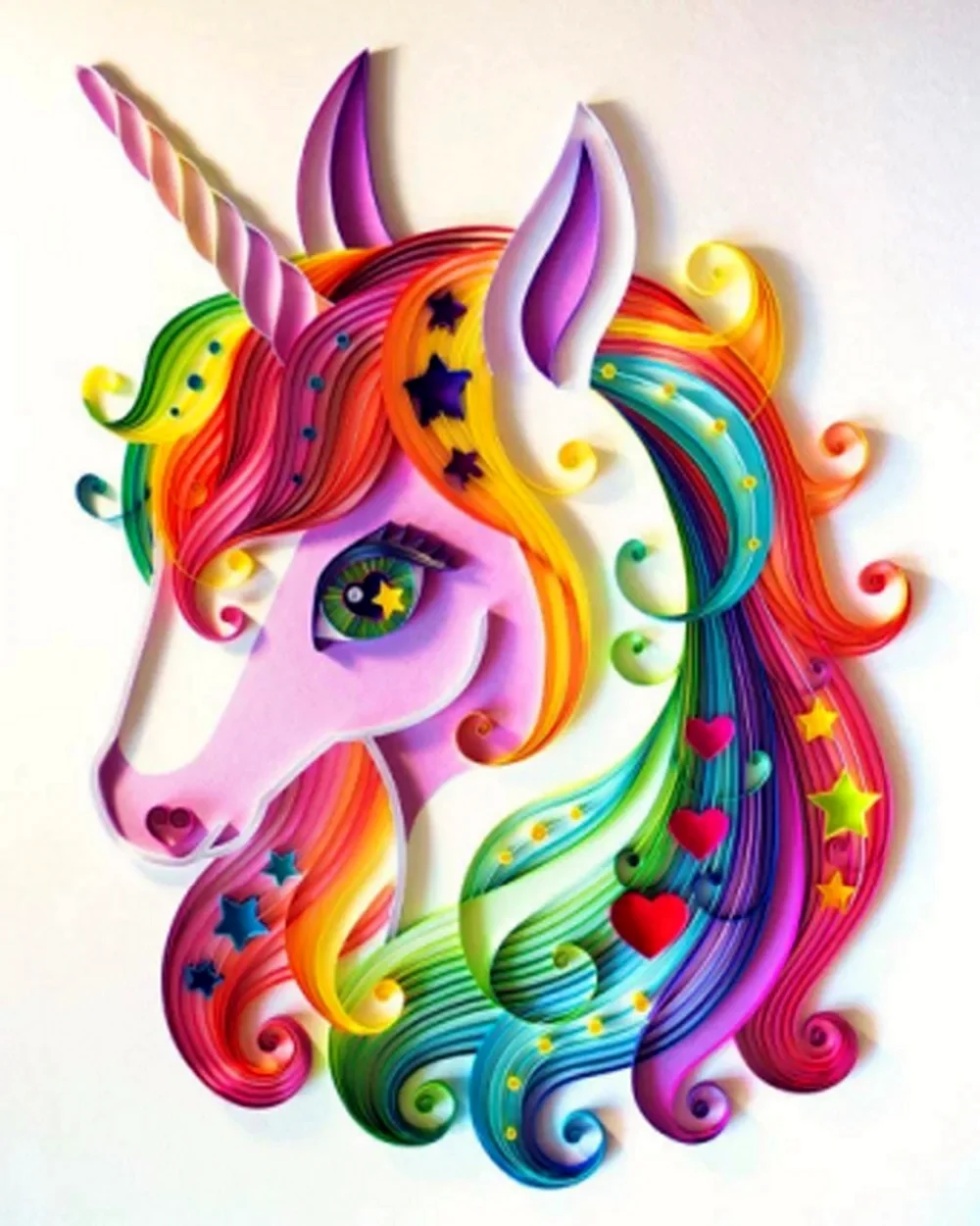 Quilling paper Единорог