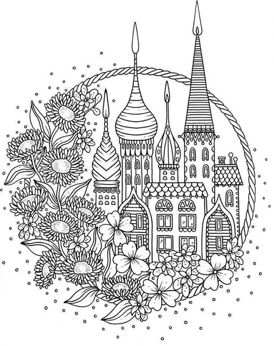 Раскраска антистресс Церковь