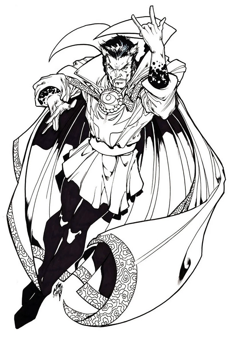 Raskraska Marvel доктор Стрэндж