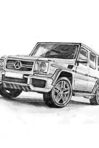 Раскраска Мерседес Гелендваген g63