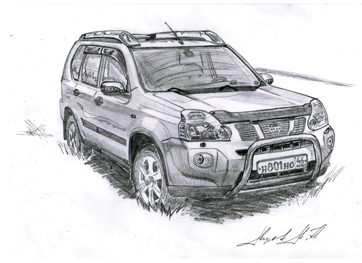 Раскраска Ниссан x-Trail