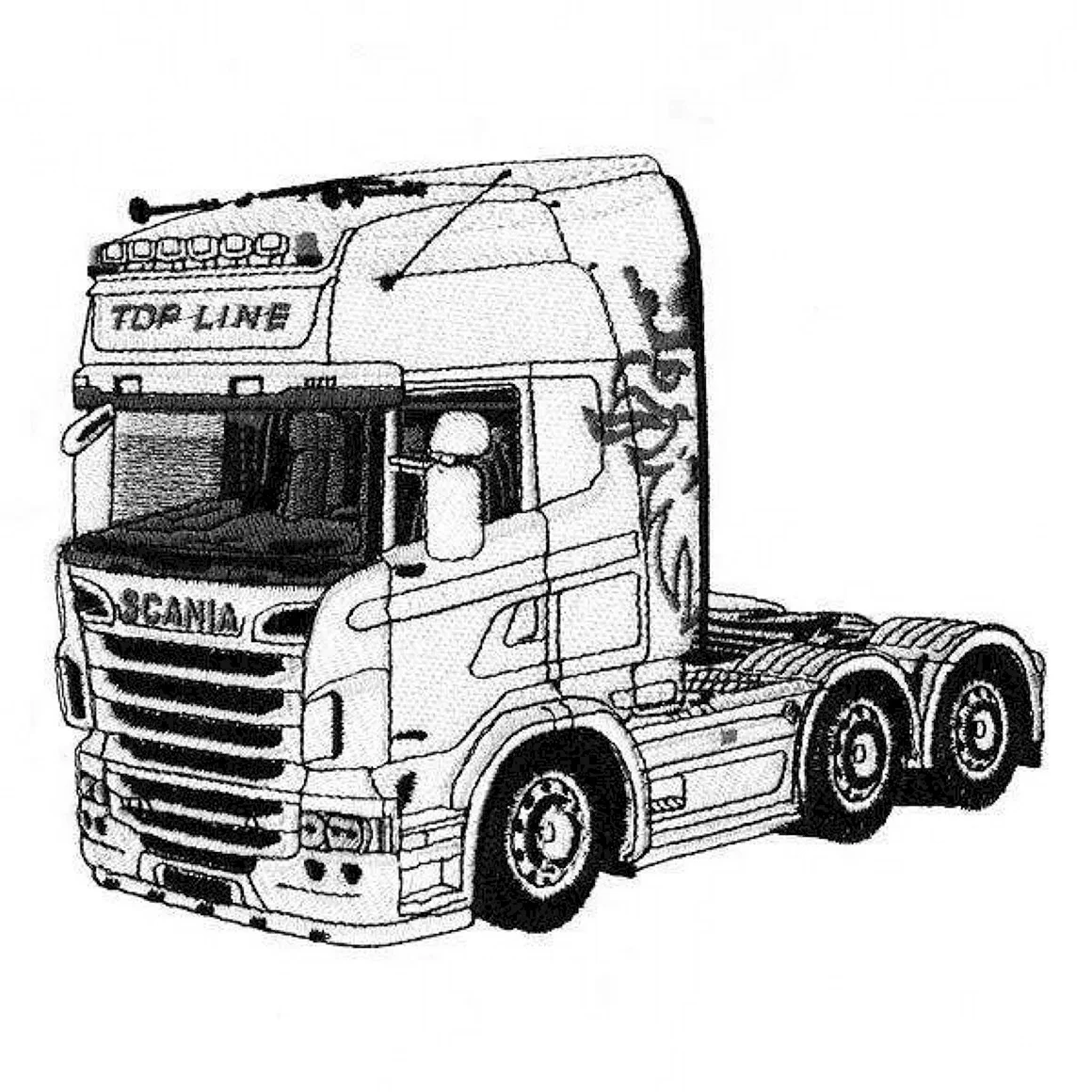 Раскраска тягач Скания r420