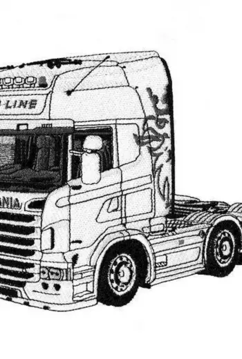 Раскраска тягач Скания r420