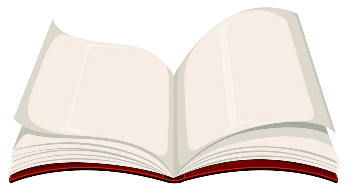 Раскрытая книга на прозрачном фоне