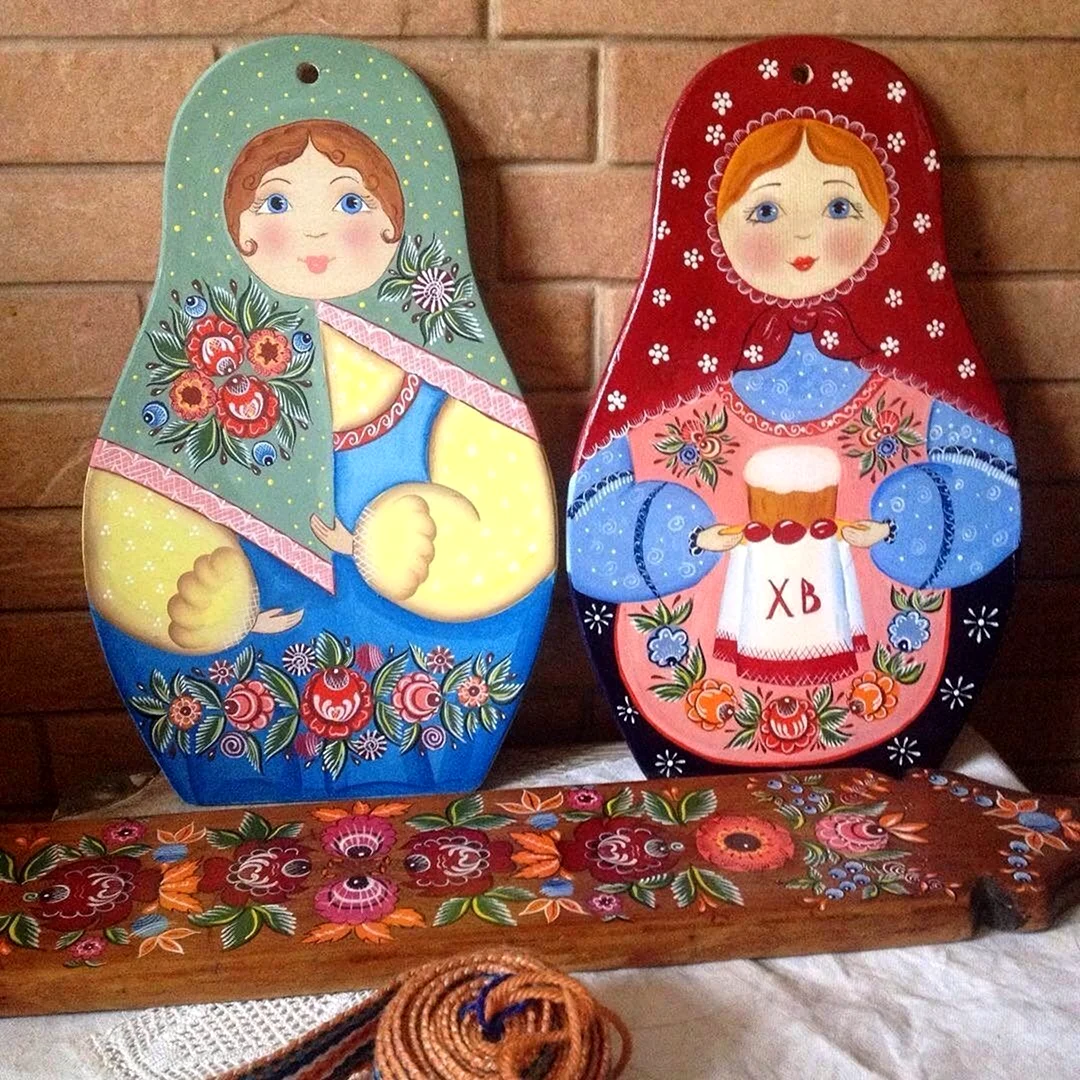 Расписные доски матрешки