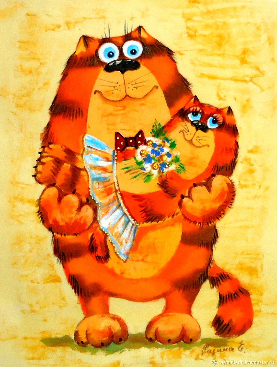Разина Елена батик кот