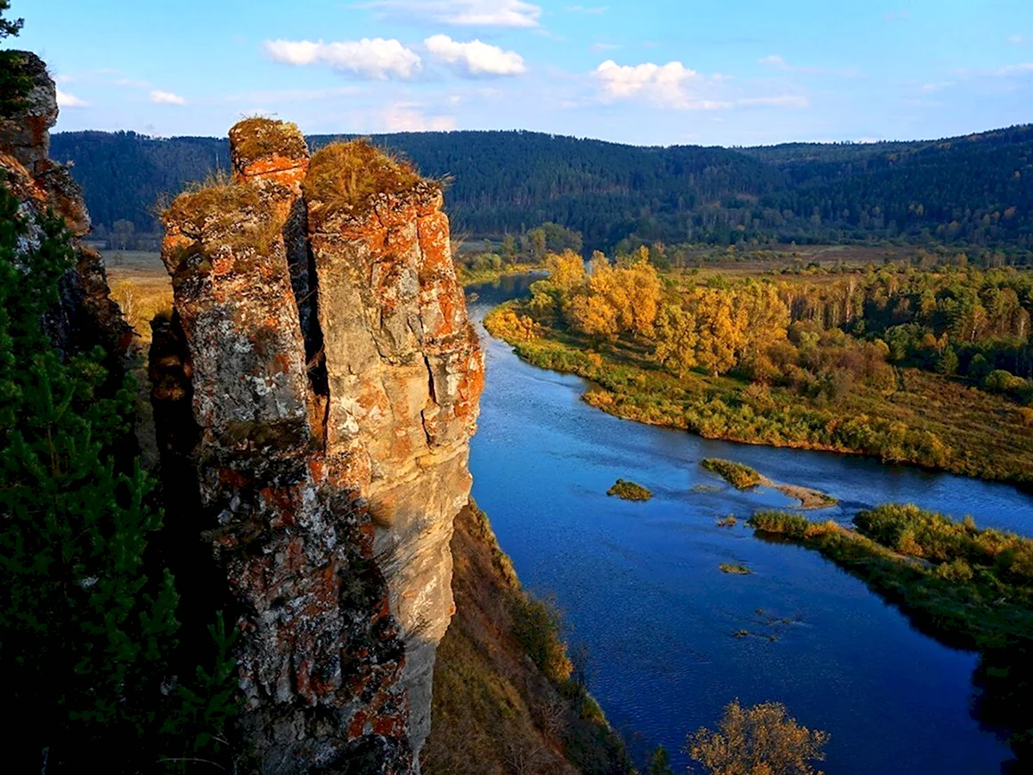 Река Юрюзань Марьин Утес