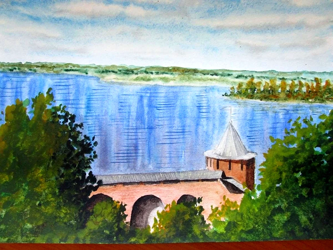 Река Волга Великий Новгород