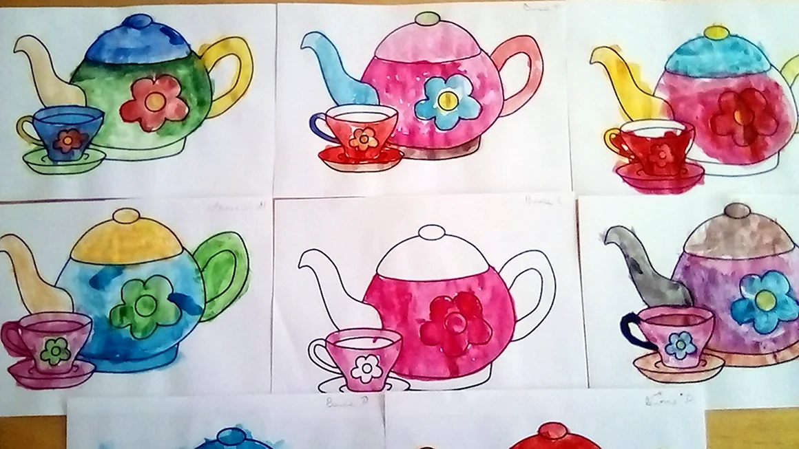 Рисование чайный сервиз