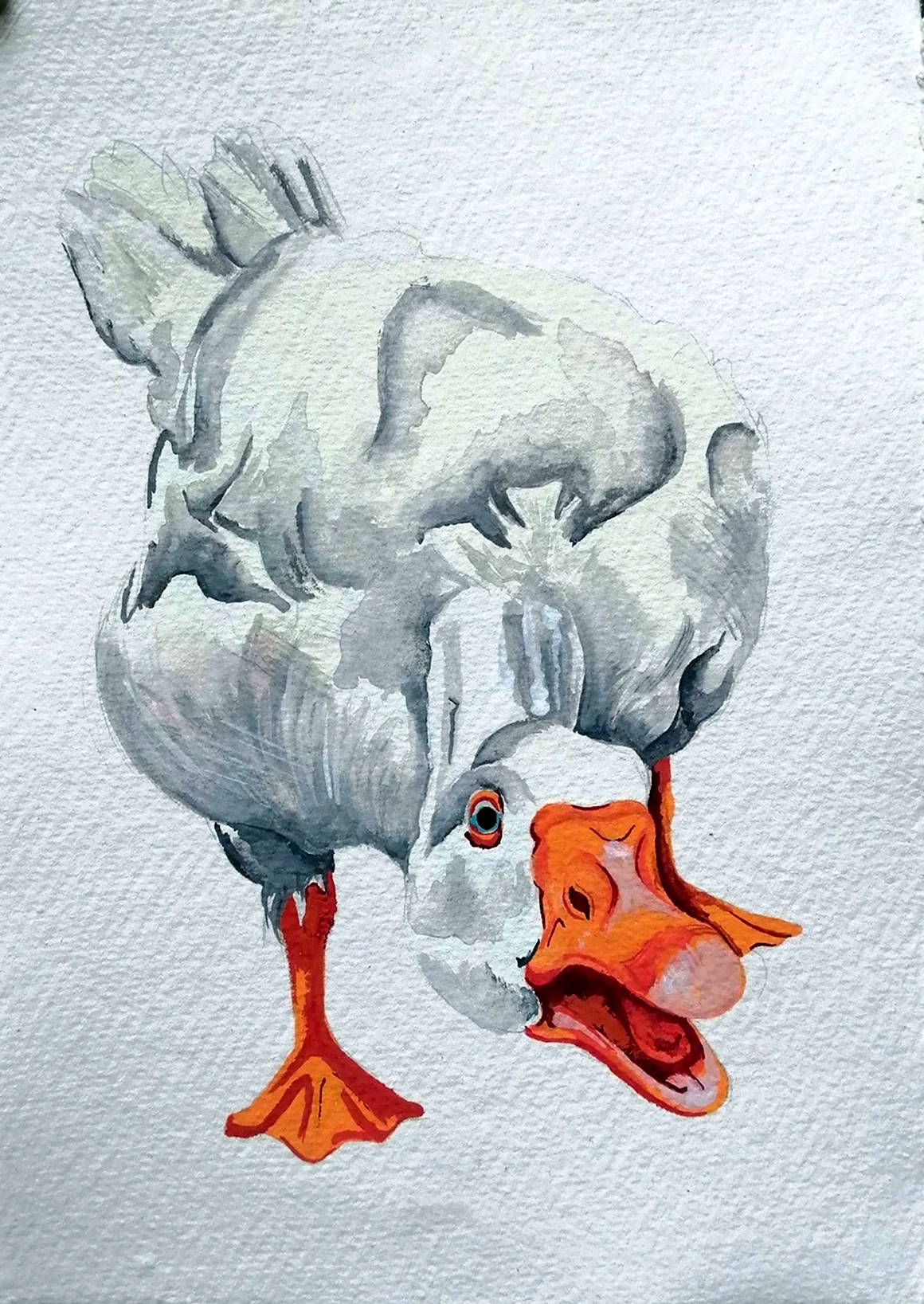 Рисование гуся
