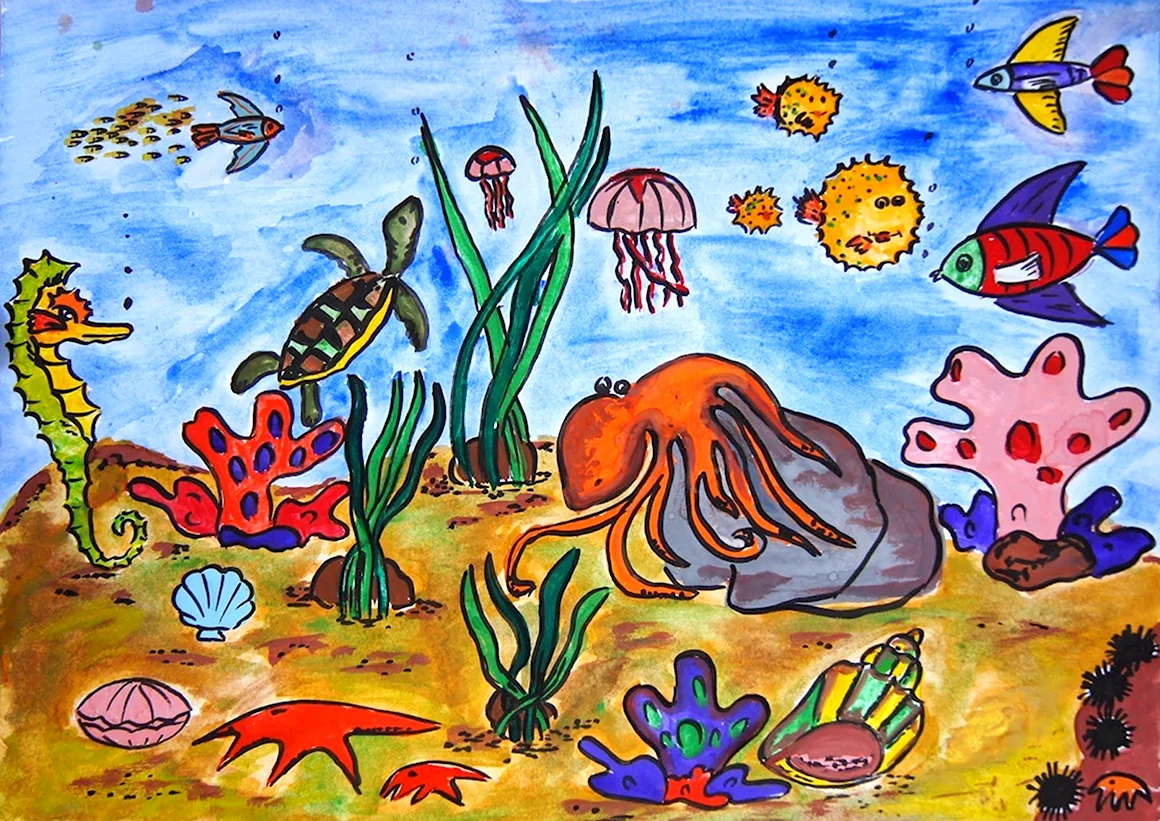 Рисование Морское дно