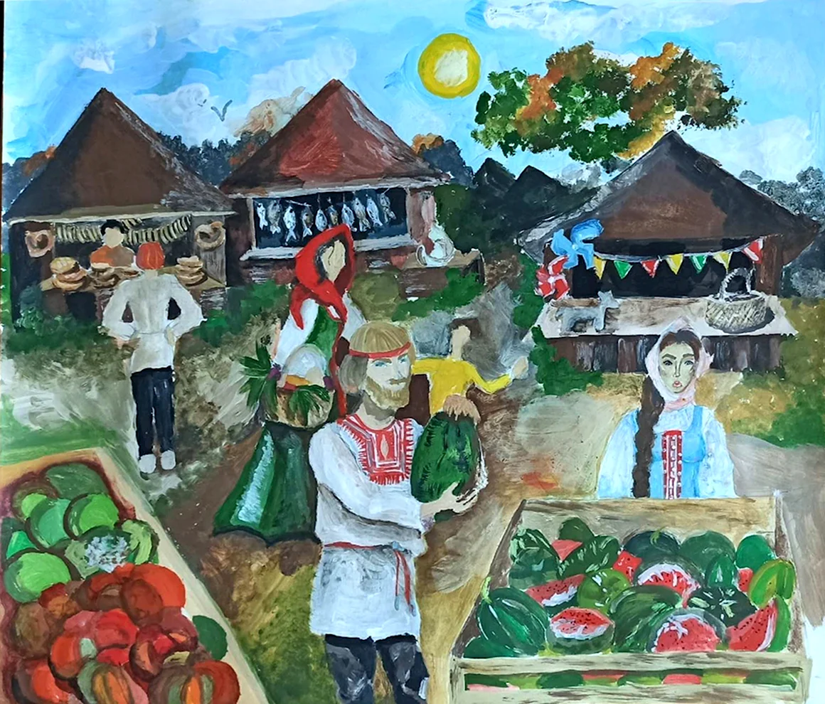 Рисование на тему ярмарка