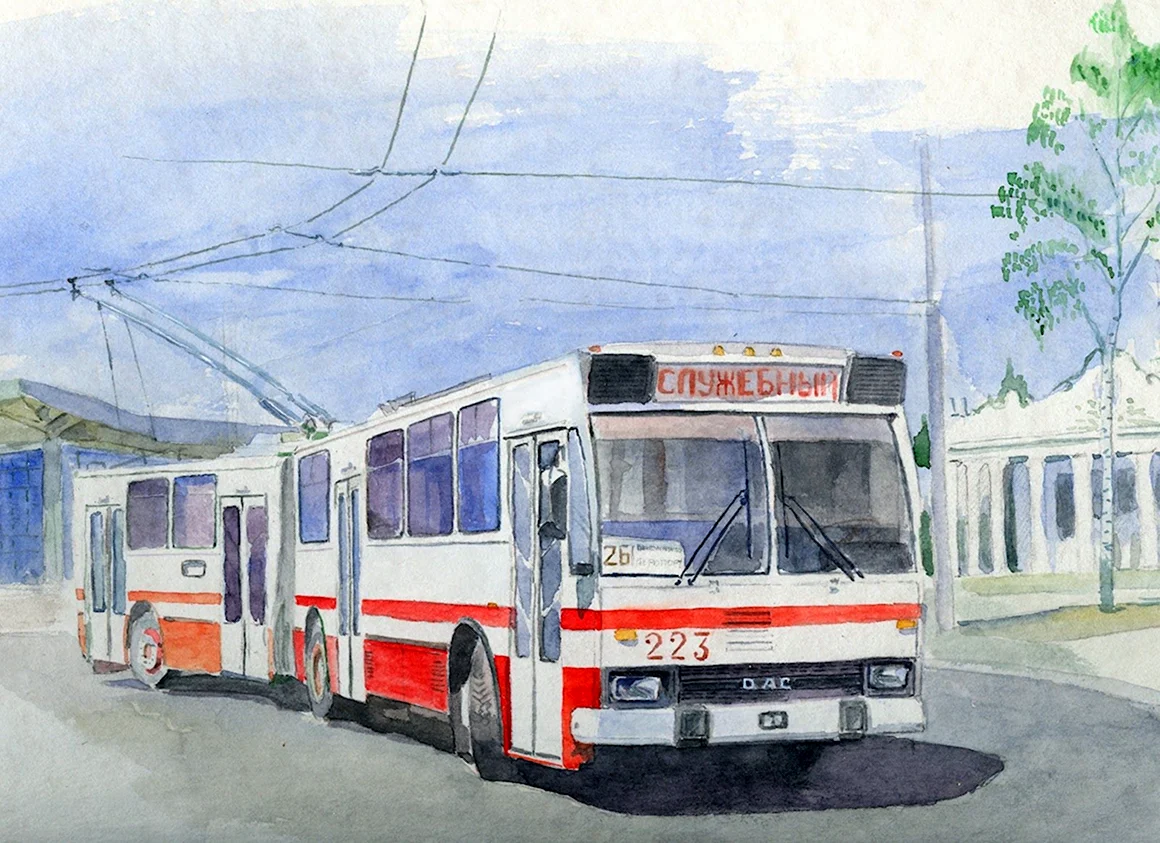Рисование общественный транспорт