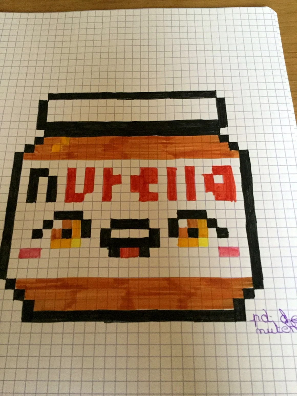 Рисование по клеточкам еда