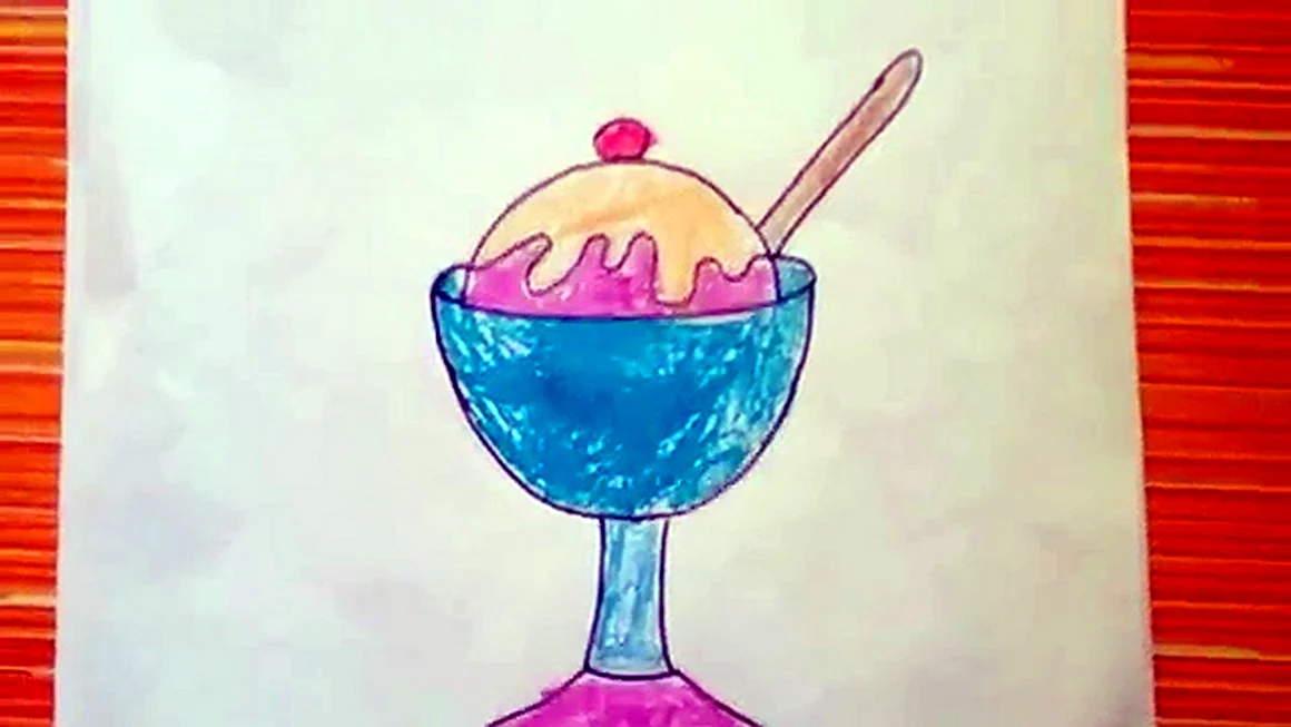 Рисование с детьми мороженое
