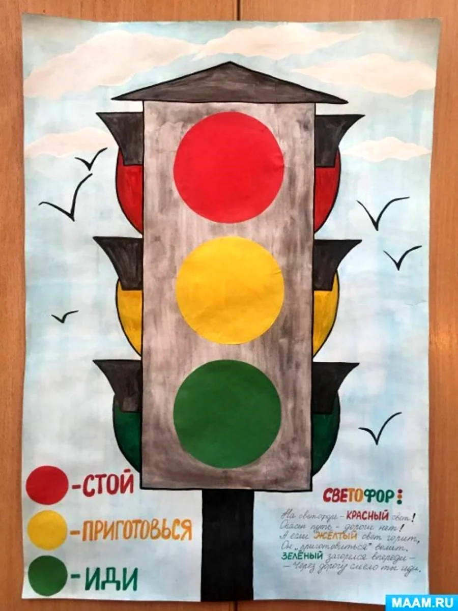 Рисование с детьми светофор