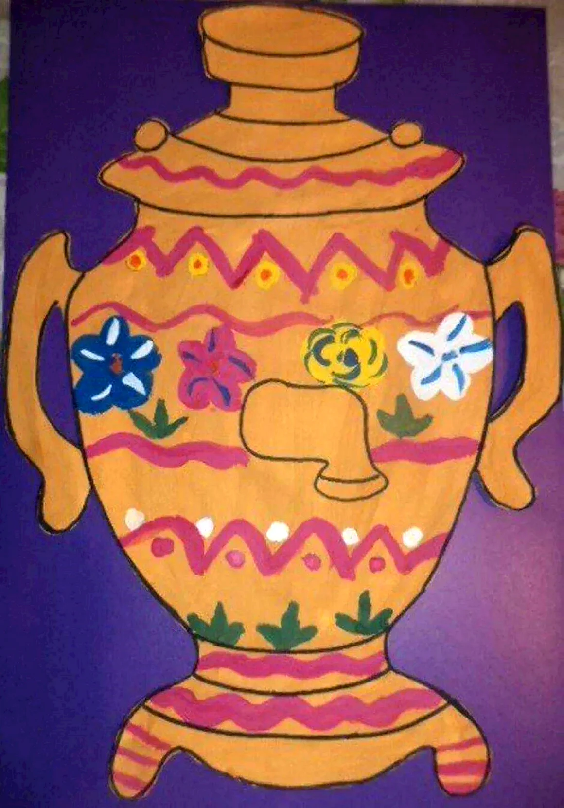 Рисование самовара с детьми