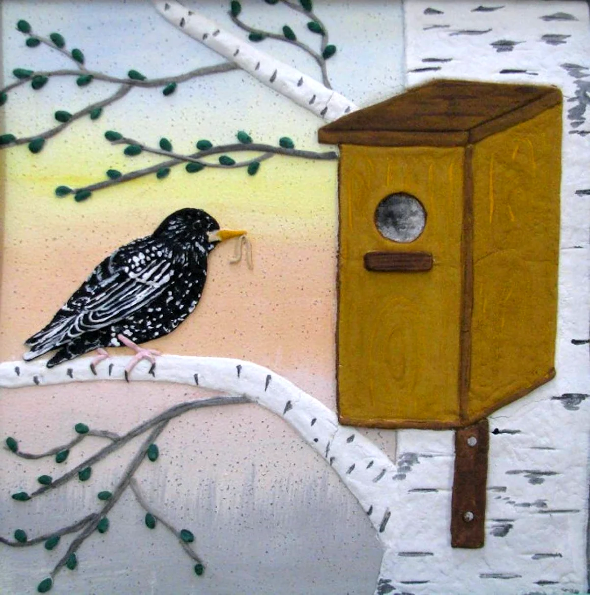 Рисование скворца
