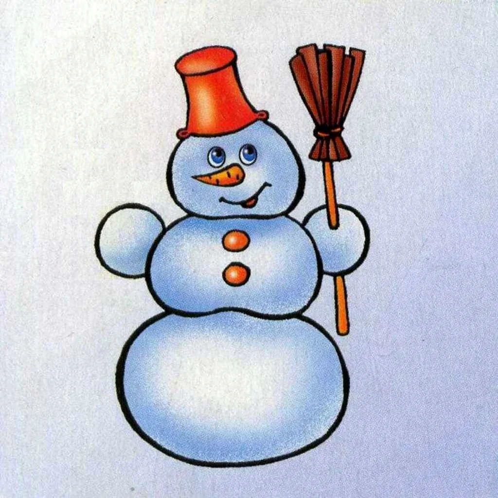Рисование снеговика