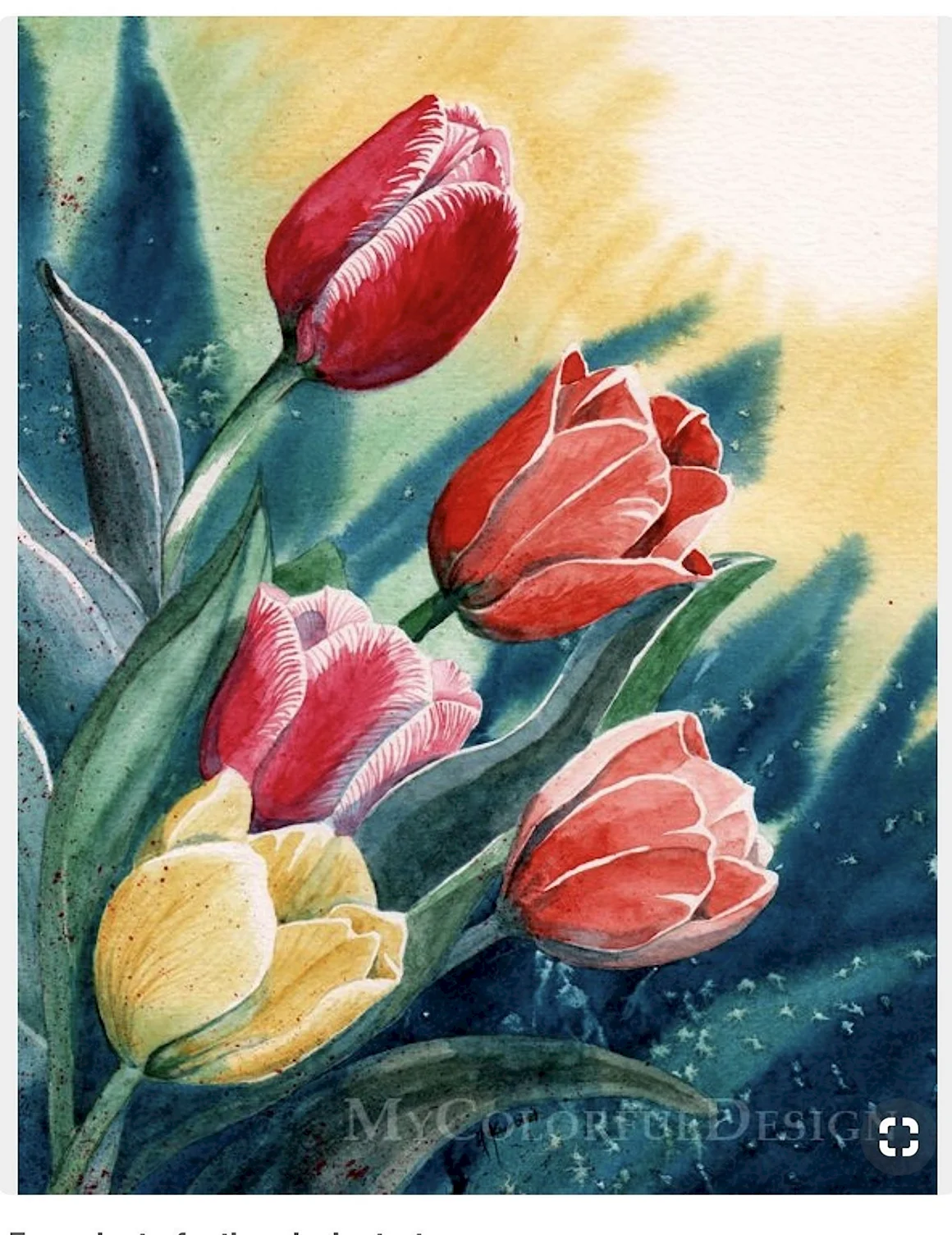 Рисование тюльпанов