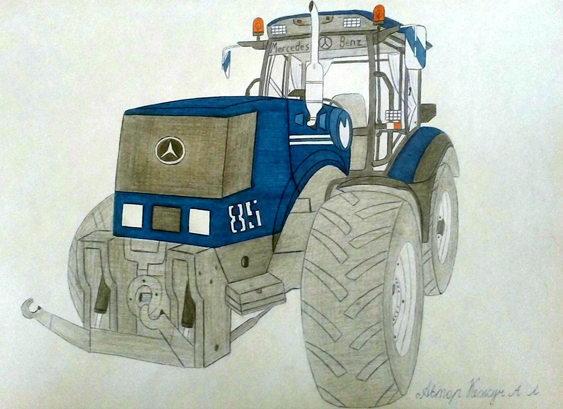 Рисовать трактор МТЗ 80