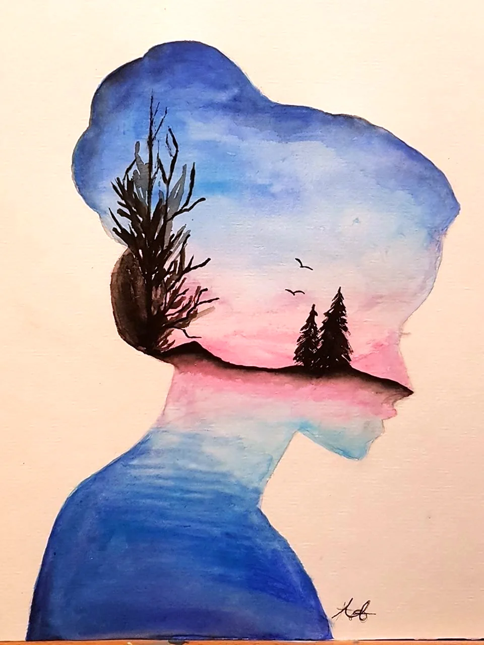 Рисунки акварелью