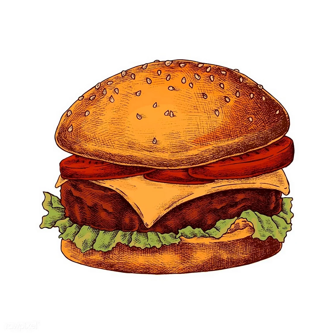Рисунки бургеров