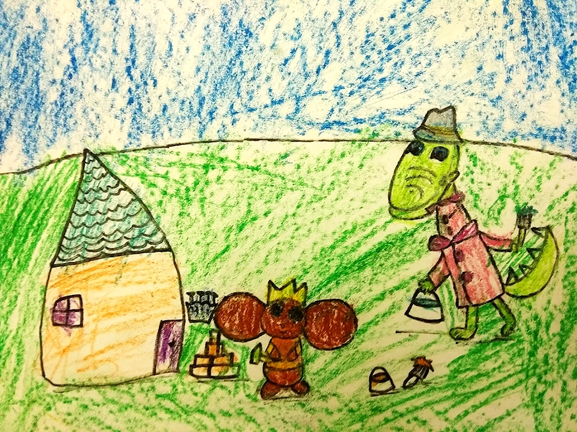Рисунки Чебурашки 2 класс красками