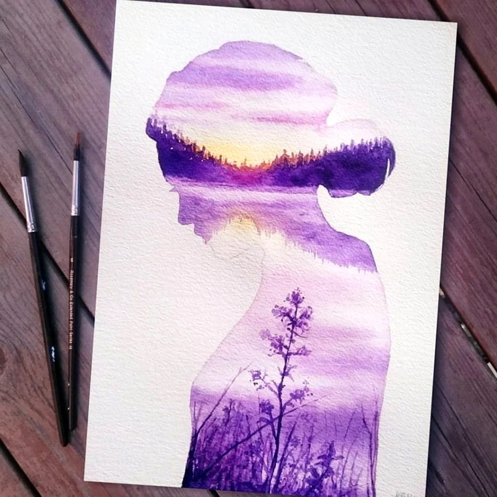 Рисунки для срисовки красками