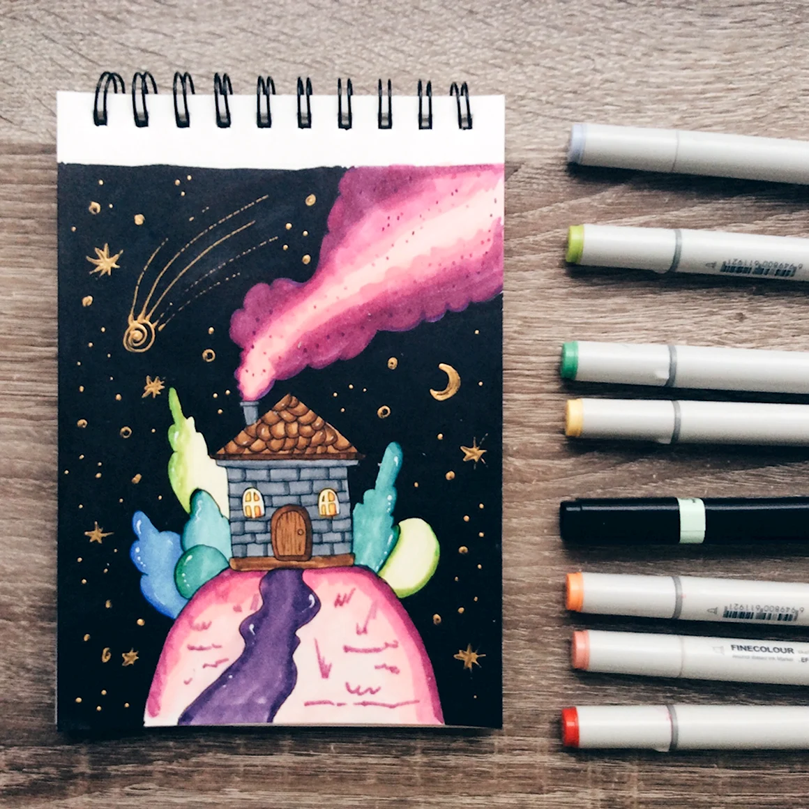 Рисунки маркерами