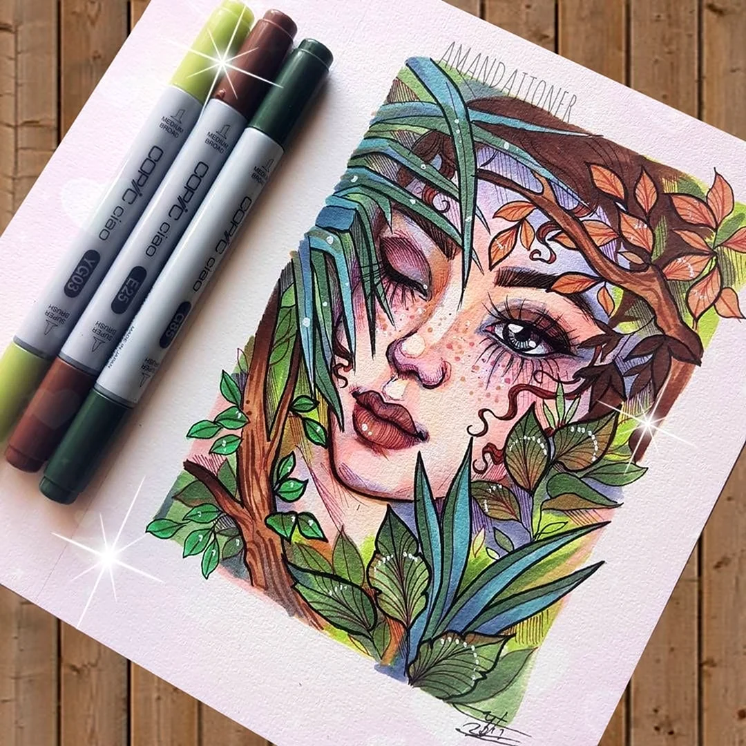 Рисунки маркерами