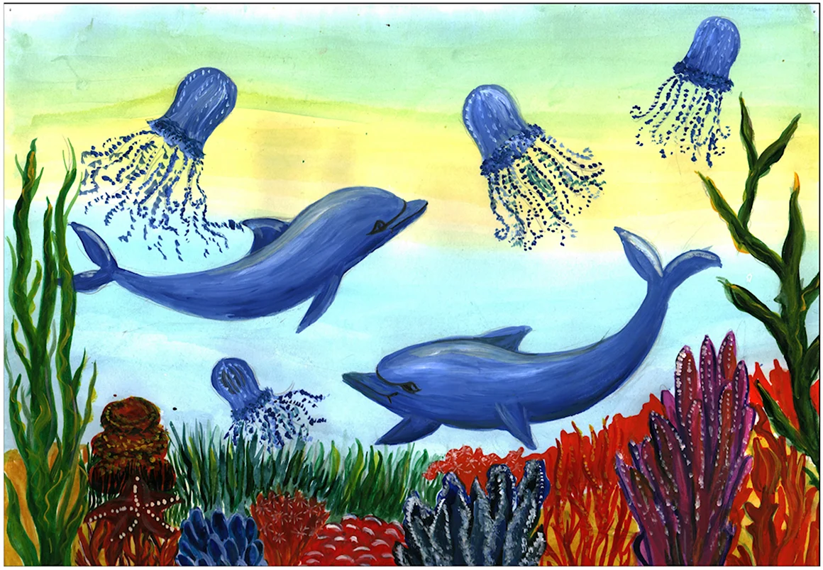 Рисунки на тему морские животные