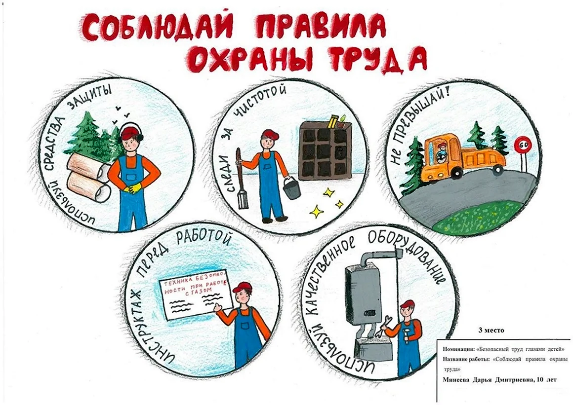 Рисунки по охране труда