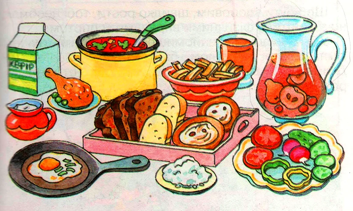 Рисунки продуктов питания