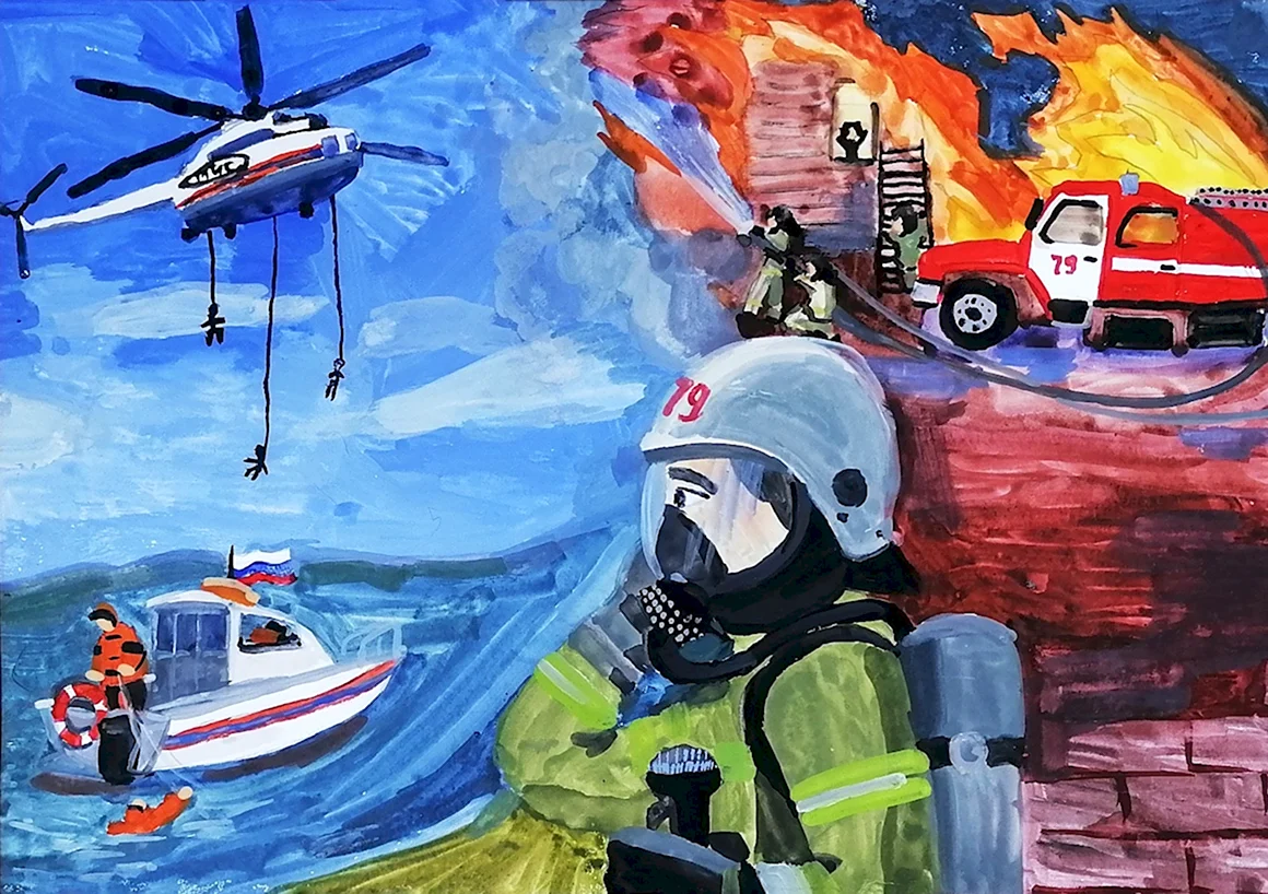Рисунки звезда спасения МЧС России