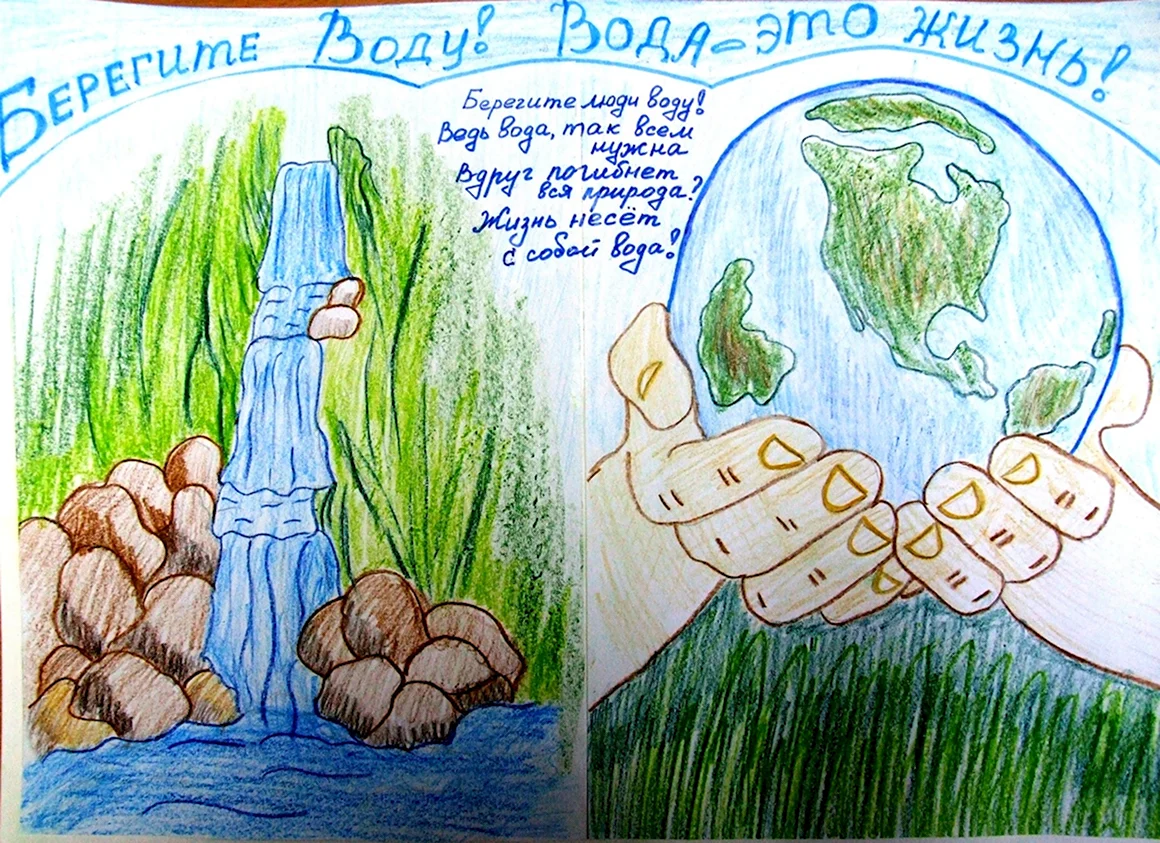 Рисунок берегите воду