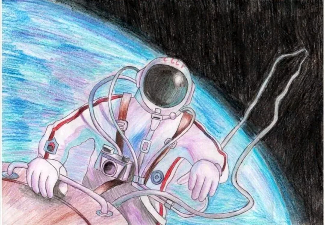 Рисунок ко Дню космонавтики