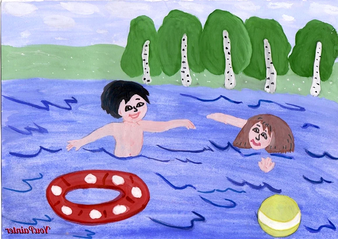 Рисунок на тему безопасность на воде