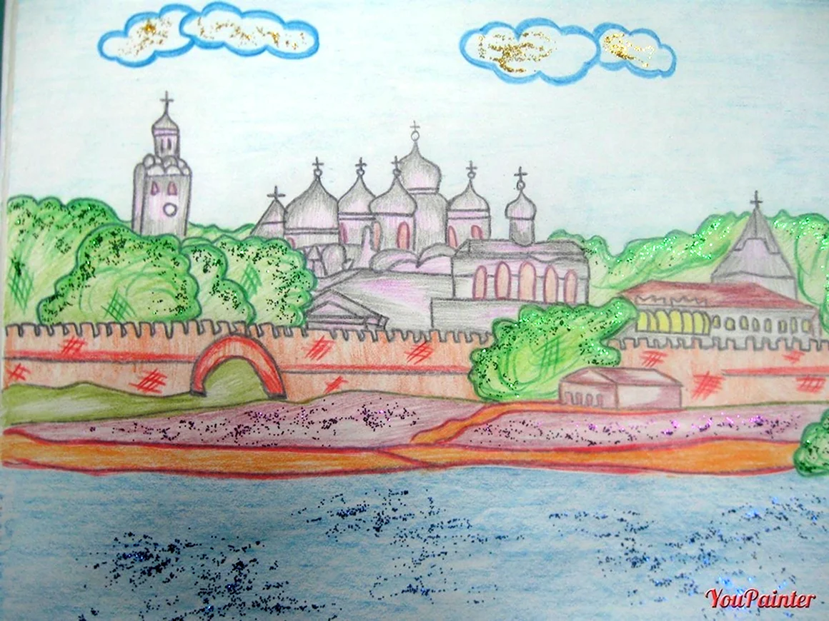 Рисунок на тему древнерусский город