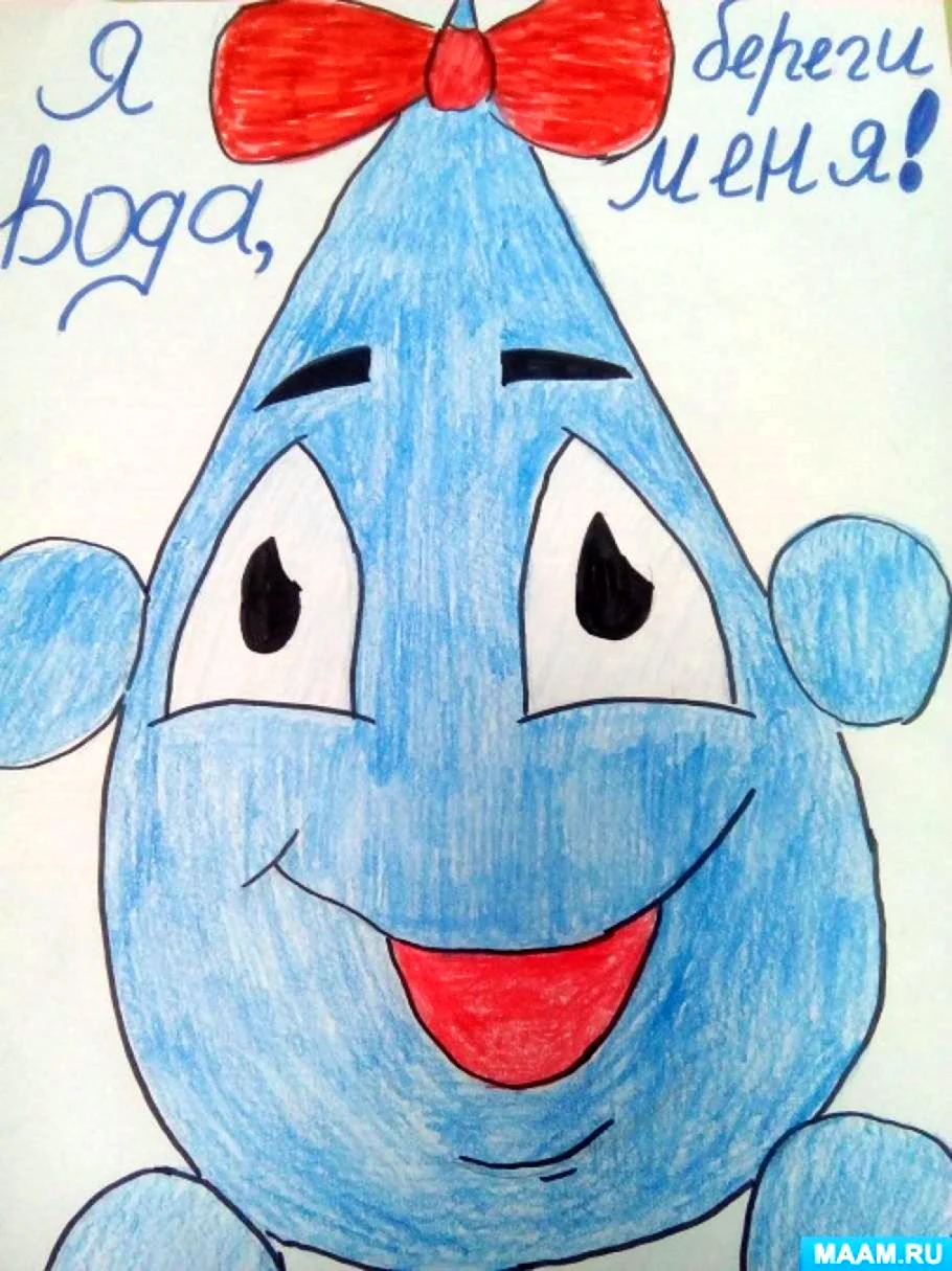 Рисунок на тему капелька воды