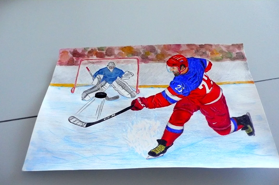 Рисунок на тему хоккей