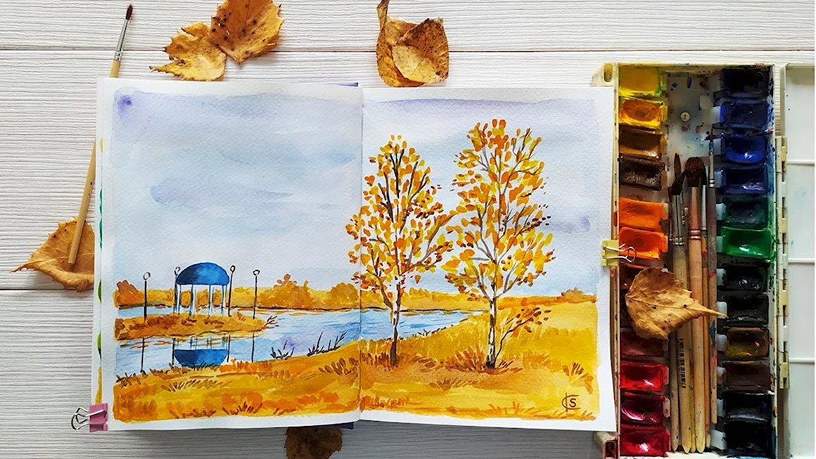 Рисунок на тему краски осени
