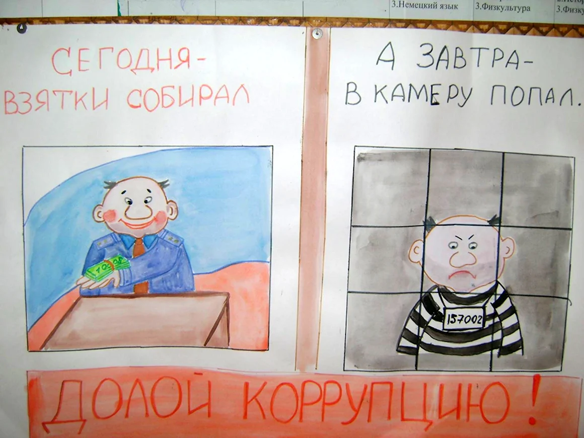 Рисунок на тему нет коррупции