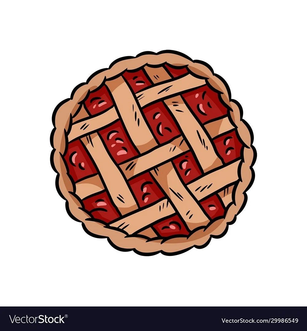 Рисунок пирога вид сверху