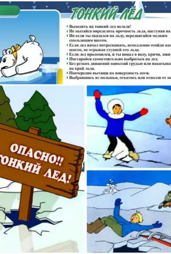 Рисунок тонкий лёд