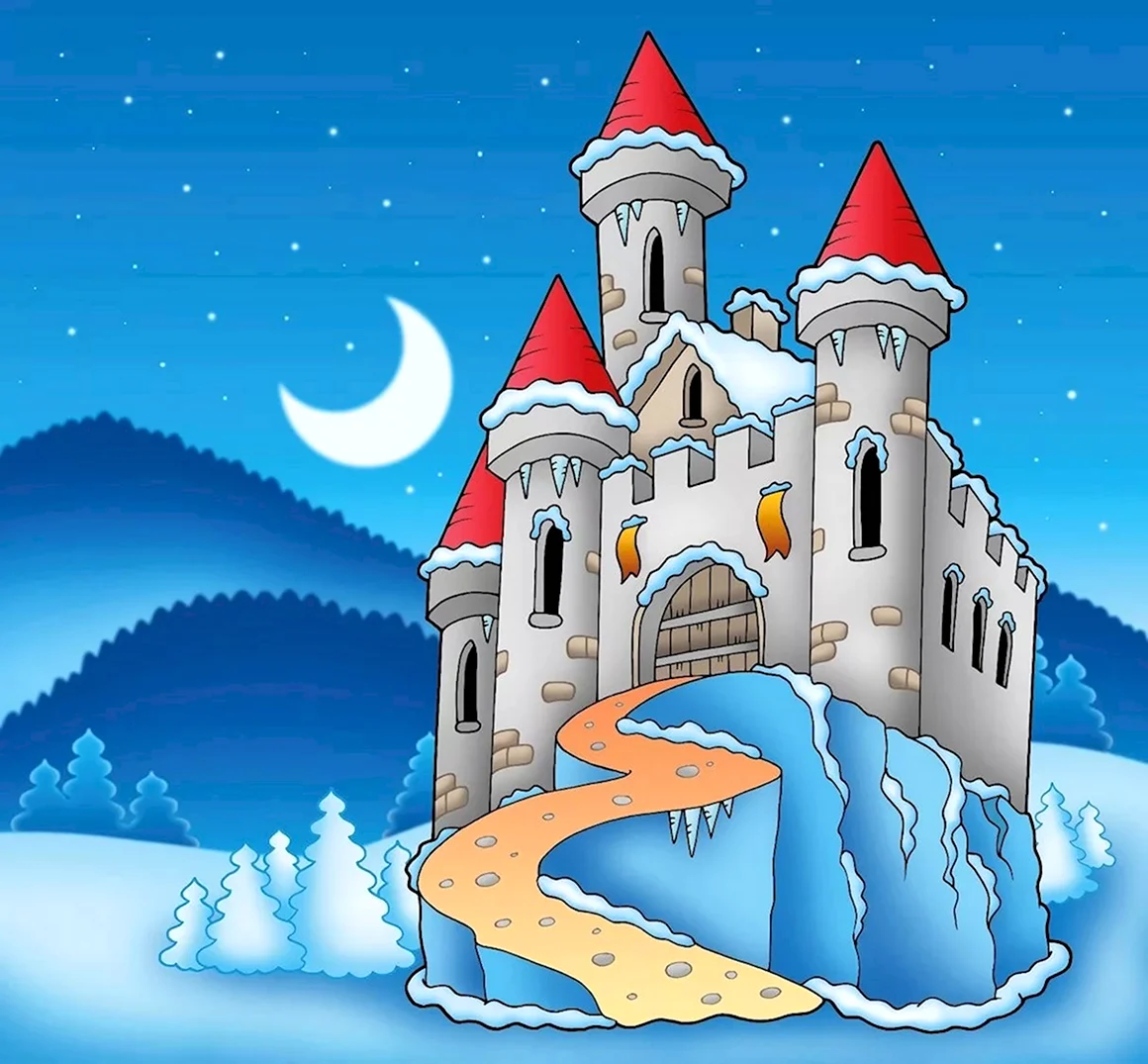 Рисунок замка из Русалочки
