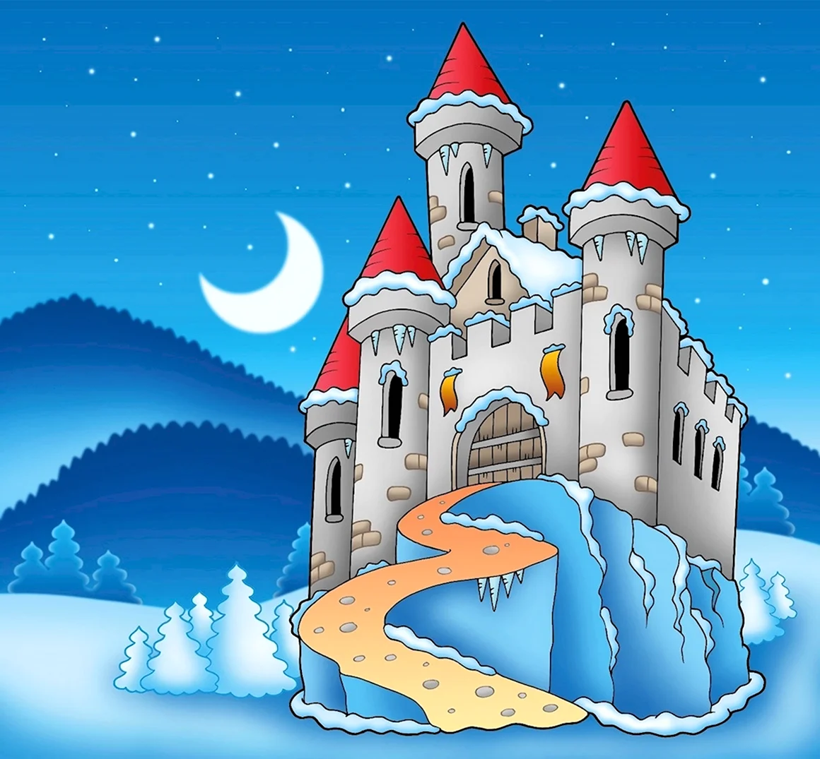 Рисунок замка из Русалочки